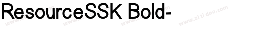 ResourceSSK Bold字体转换